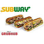 GrubHub: Buy 2 Subway Sandwiches, Get 1 Free