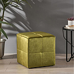 Noble House Arcon Sage Fabric Upholstered Ottoman $33 &amp; More + Free Curbside Pickup