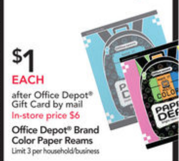 Office Depot Officemax Pay 6 Get 5 Od Gift Card On Od