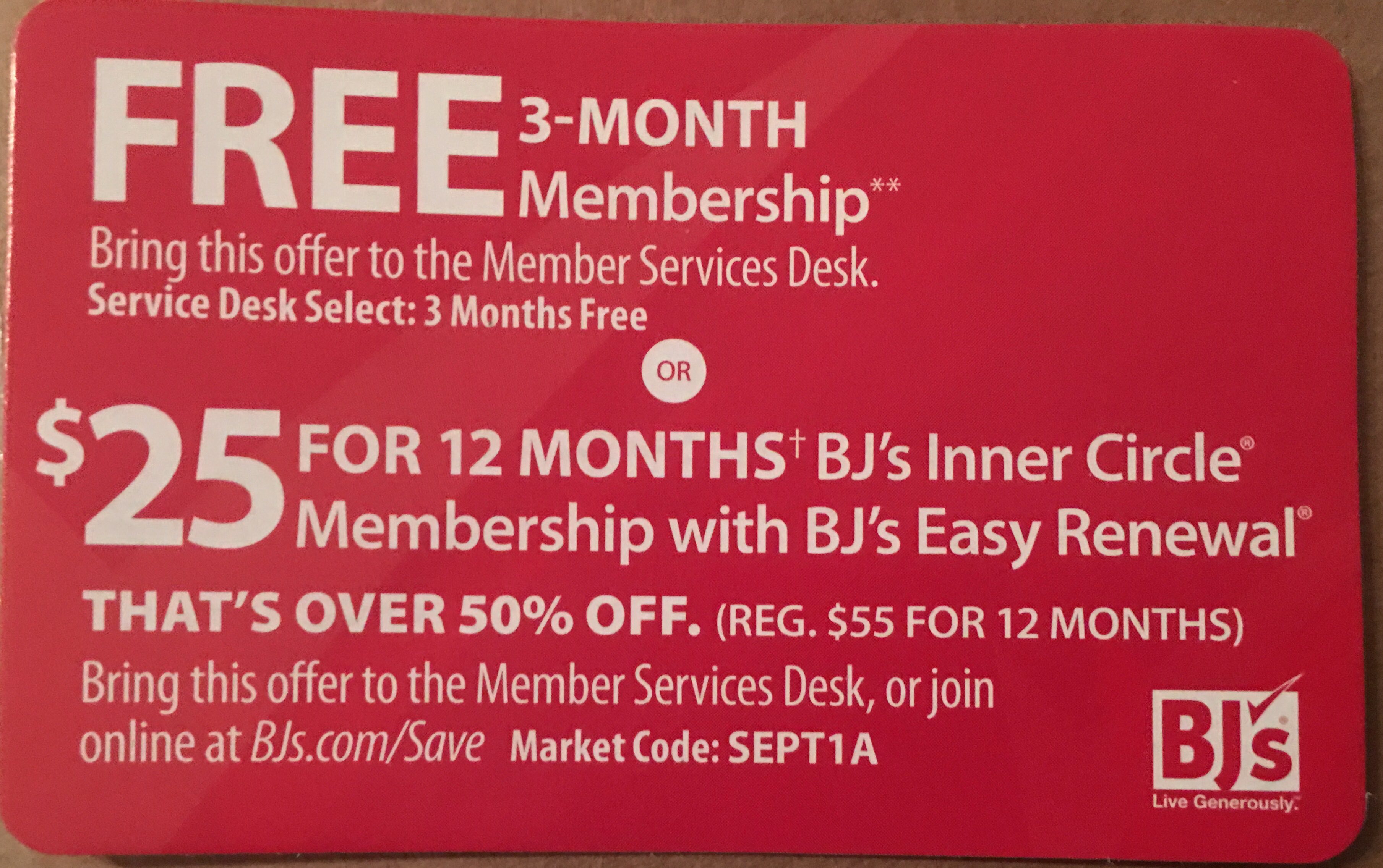 BJ's Wholesale Club: Free 3-month Membership, In-Club Sign-Up YMMV