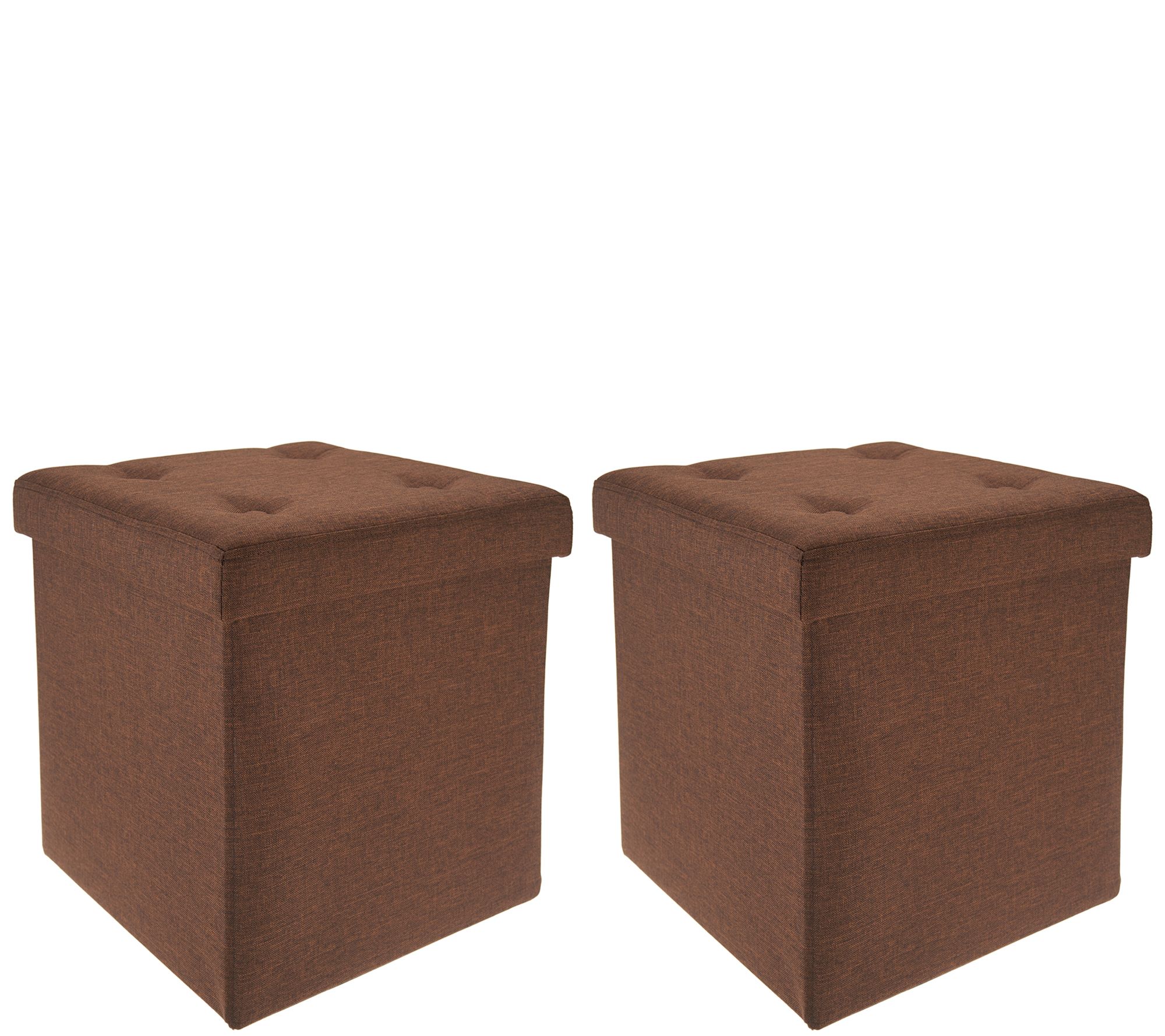 Fresh Home Elements Tufted 30 Folding Storage Bench W Tray Or