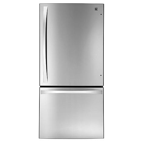 Kenmore Elite Refrigerator: 24.1 cu. ft. Bottom-Freezer, Stainless Steel (79043) $1048 | 27.8 cu. ft. Smart 4-Door, Black Stainless Steel (72597) $1840