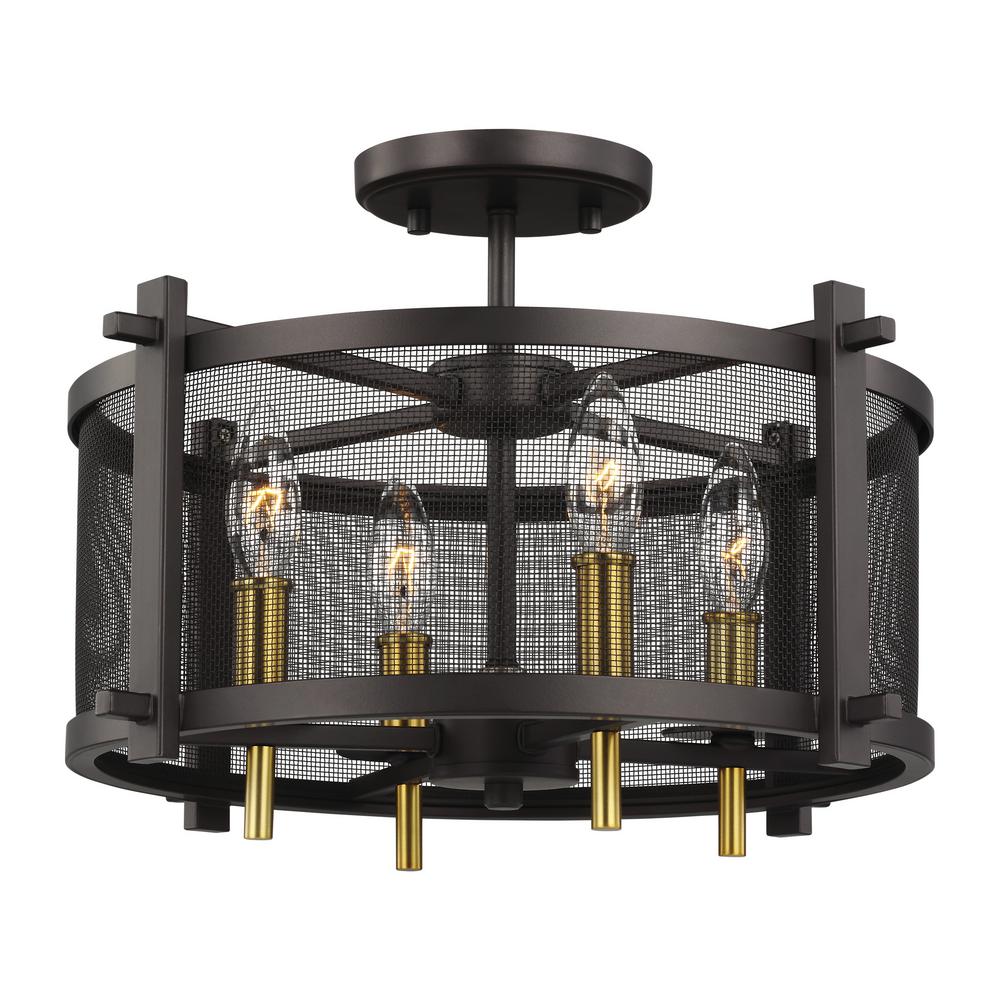 Feiss Palmyra Outdoor Light Fixtures: 4-Light Semi-Flush (17" Wide) $63.75, 3-Light Taper Candle Chandelier (11" Wide) $76.50 + Free Shipping