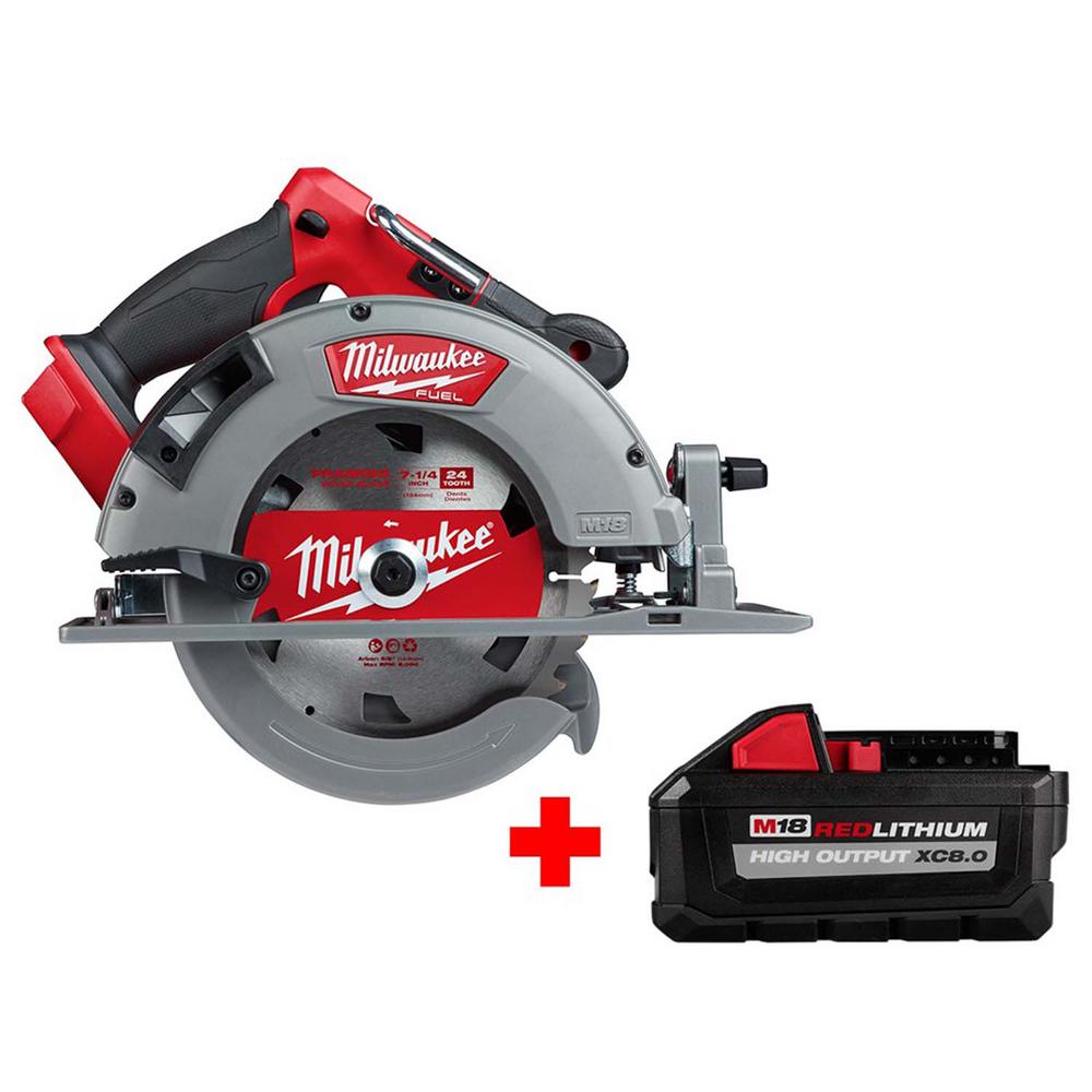 Milwaukee M18 Fuel 18-Volt Brushless Cordless Bare Tool & 8.0Ah Battery Bundles: Sawzall Reciprocating Saw $249, 7-1/4 in. Circular Saw $249 & more at Home Depot