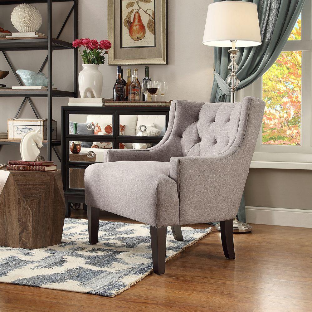 Home Sullivan Lexington Linen Barrel Arm Chair $142.56 at Home Depot + Free Store Pickup