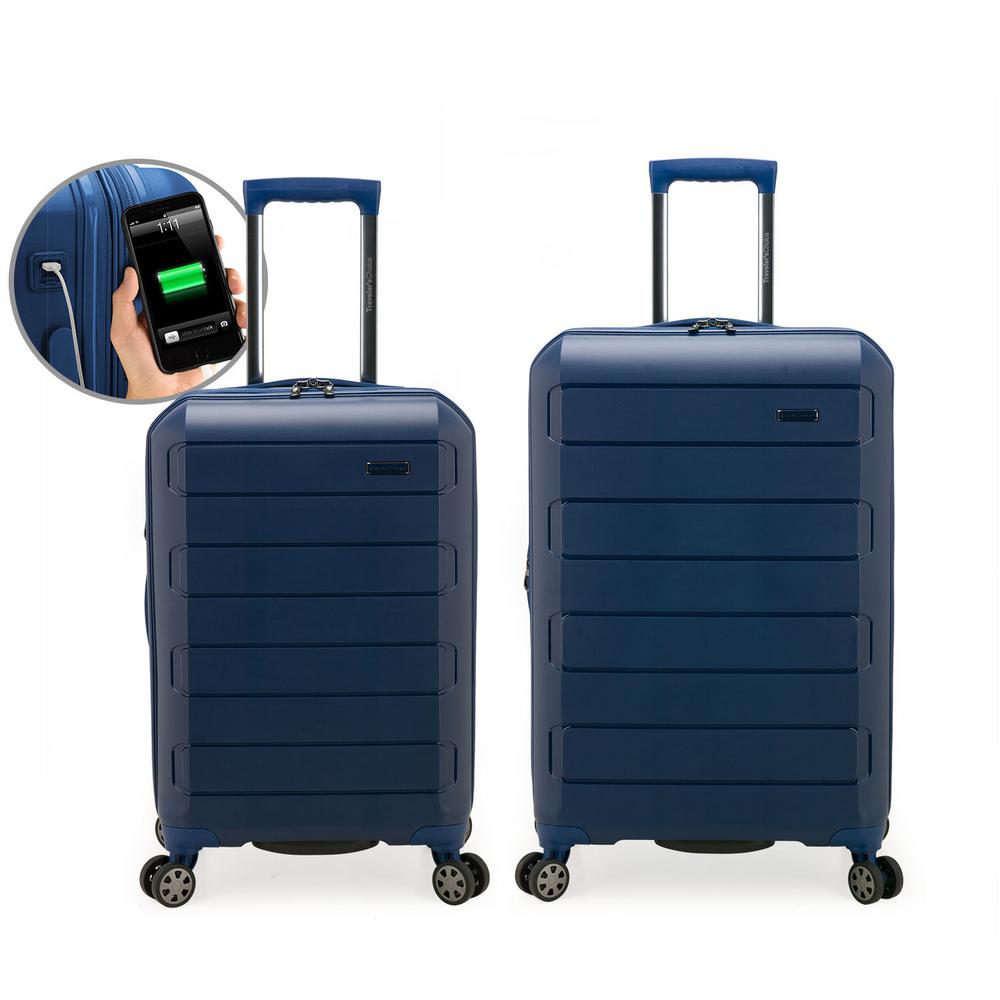 2-Piece Traveler's Club Pagosa Polypropylene Expandable Hardshell Spinner Set (22-inch & 26-inch) from $118.71 at Home Depot + Free Shipping