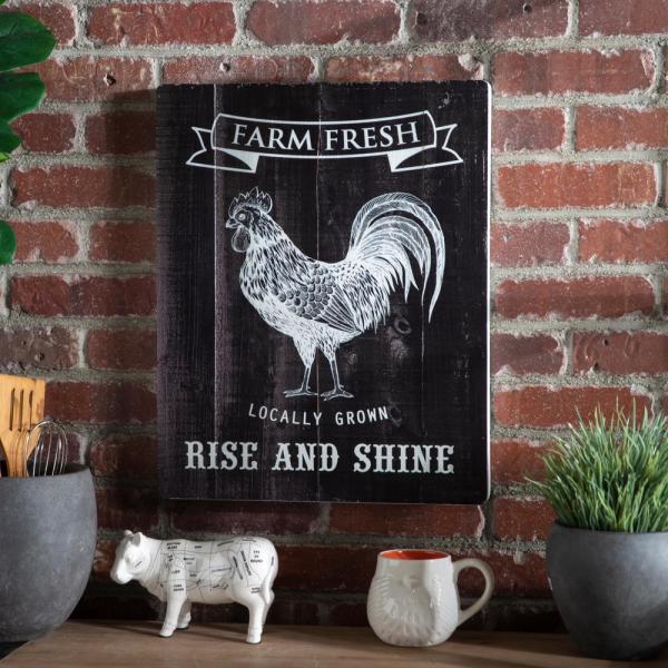 Farm Fresh Rise & Shine (Rooster) Wall Art Print $16.44 and More at Home Depot + Free Store Pickup