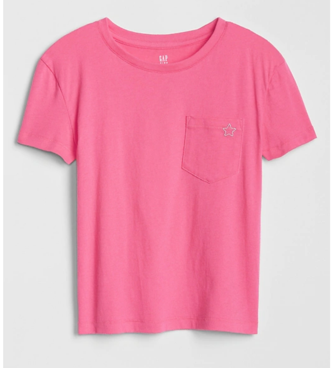 Gap Factory: Girls' Embroidered Pocket Tee $2.98, Puff-Sleeve Tee $4.98 | Boys' Plaid Shirt $5.48, Sherpa Pants $8.48 + FS on $25+