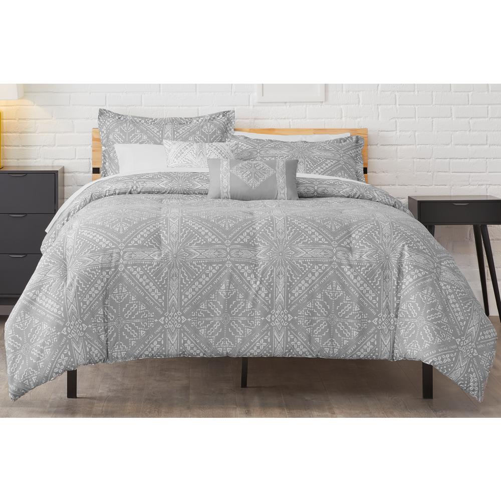 StyleWell Torsten Stone Gray Reversible Diamond Comforter Set: 4-Piece Twin $20.79, 5-Piece Full/Queen $24, 5-Piece King $27.19 at Home Depot + Free Store Pickup