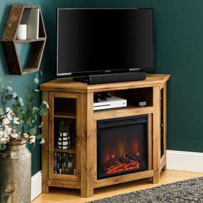 Walker Edison Barnwood Electric Fireplace Entertainment Center, Corner Design $214.65 + Free Shipping
