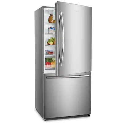 Hisense 17.1-cu ft 32" Counter-depth Bottom-Freezer Refrigerator, Stainless Steel $699 + Free Delivery