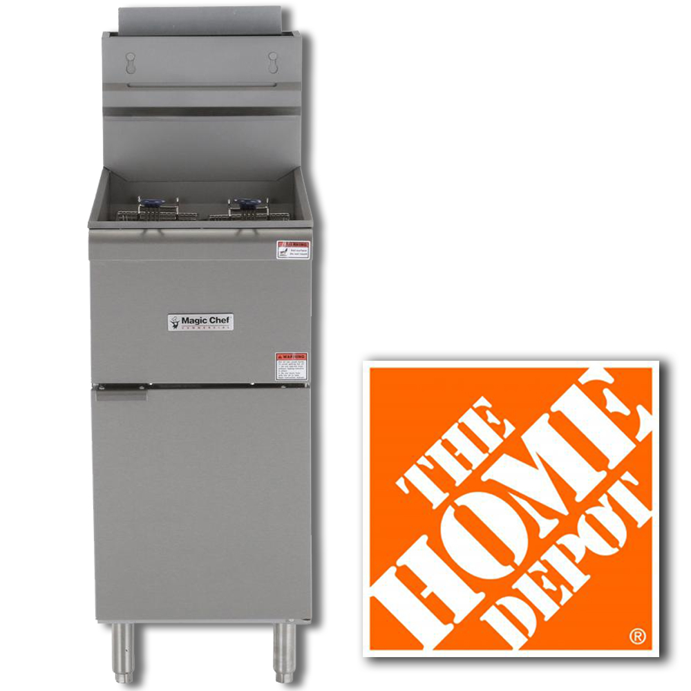 Magic Chef Commercial 50 lb. Gas Fryer in Stainless Steel $854 + Free Delivery