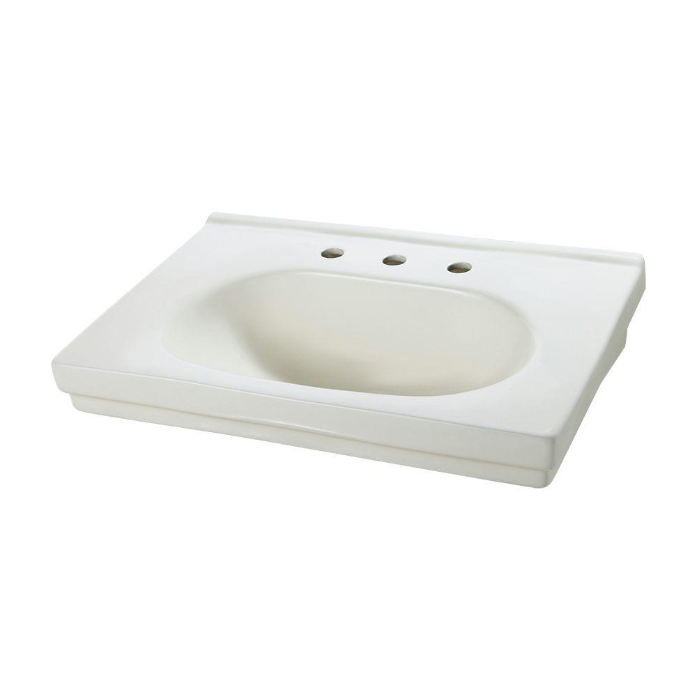 Foremost Pedestal Sink & Skinny-Fit Base in Biscuit (9-5/8 in. Basin w/ 8 in. centers &  29.5" H  Base) $67.20 + Free Shipping