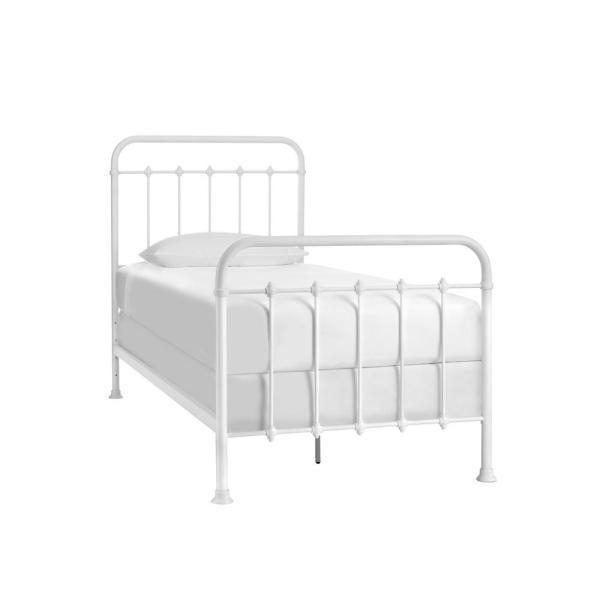 Stylewell Dorley Farmhouse White Metal Twin Xl Bed 137 31 At Home