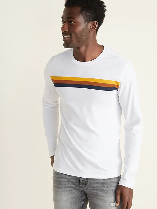 Old Navy Men S Chest Stripe Tee 3 Thermal Knit Baseball Tee