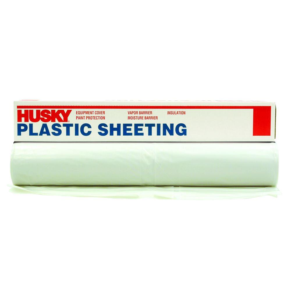Husky 12 Ft X 100 Ft 4 Mil Flame Retardant Plastic Sheeting At