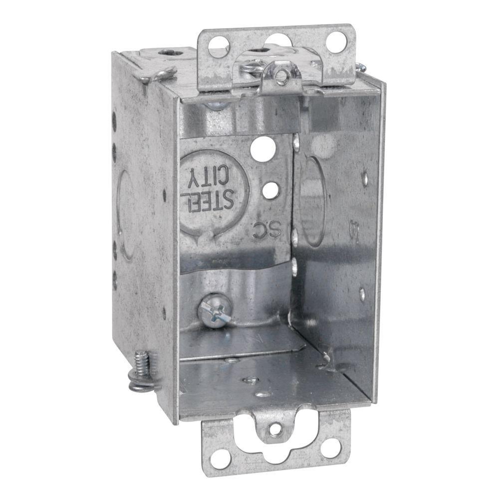 25 Pack Steel City 1 Gang 3 In Old Work Metal Switch Box 32 47