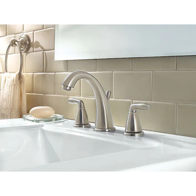 Pfister Serrano 1.2 GPM Widespread Bathroom Faucet w/ Metal Pop-Up Assembly in Brushed Nickel $74.34 + Free S/H