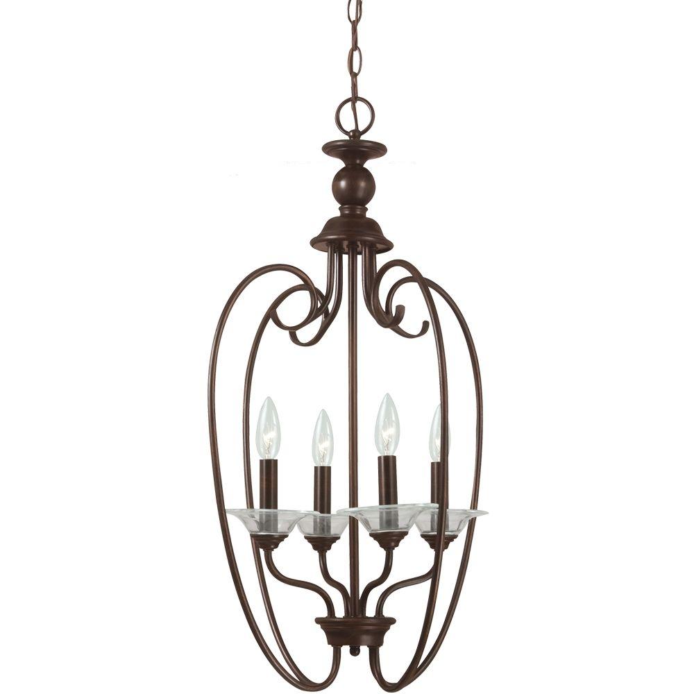 Sea Gull Lighting Lemont 4-Light Burnt Sienna Hall-Foyer Pendant $52.53 at Home Depot + FS on orders $45+ [Limited Stock]