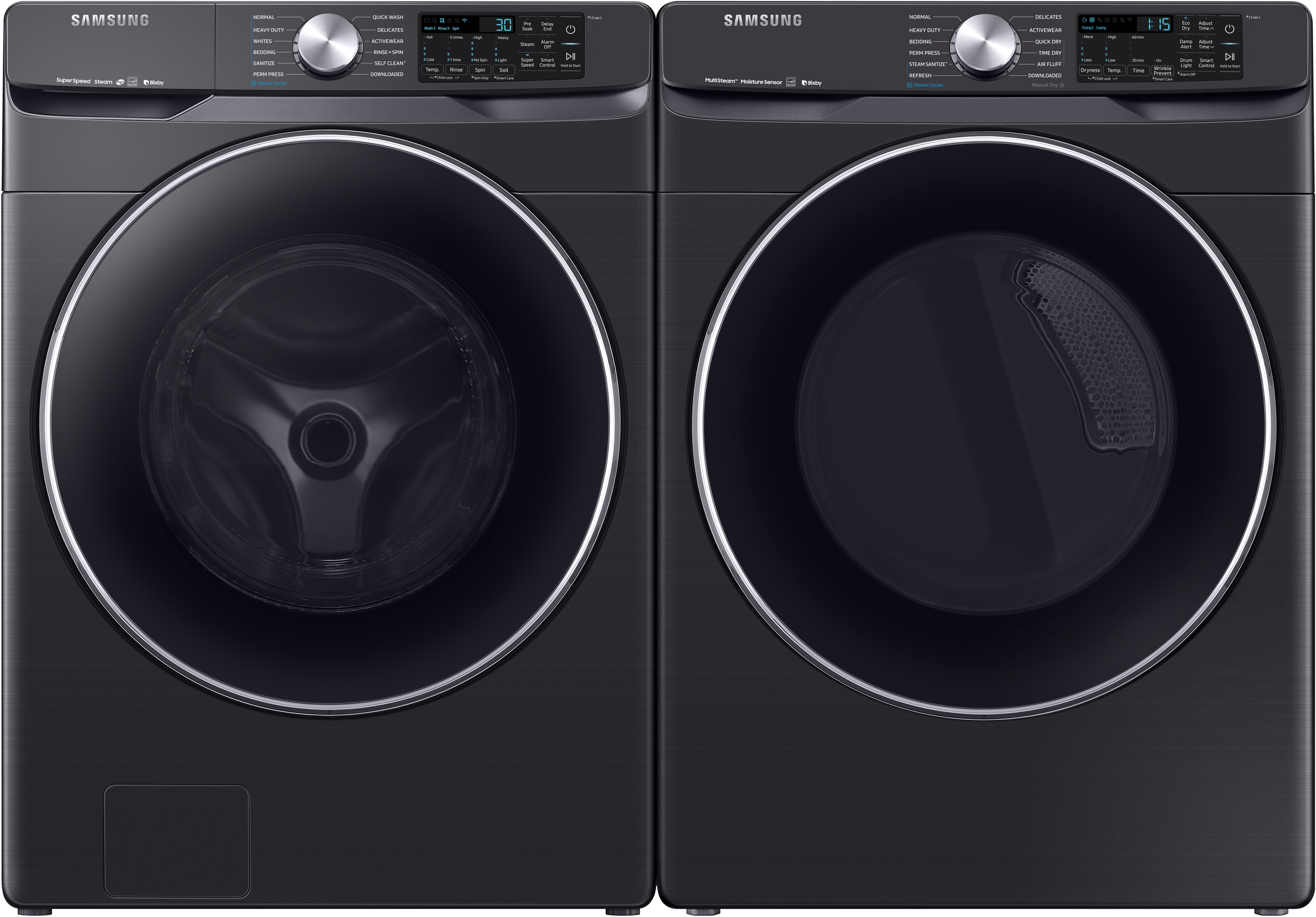 Samsung 4 5 Cu Ft Front Load Washer 7 5 Cu Ft Electric Dryer In