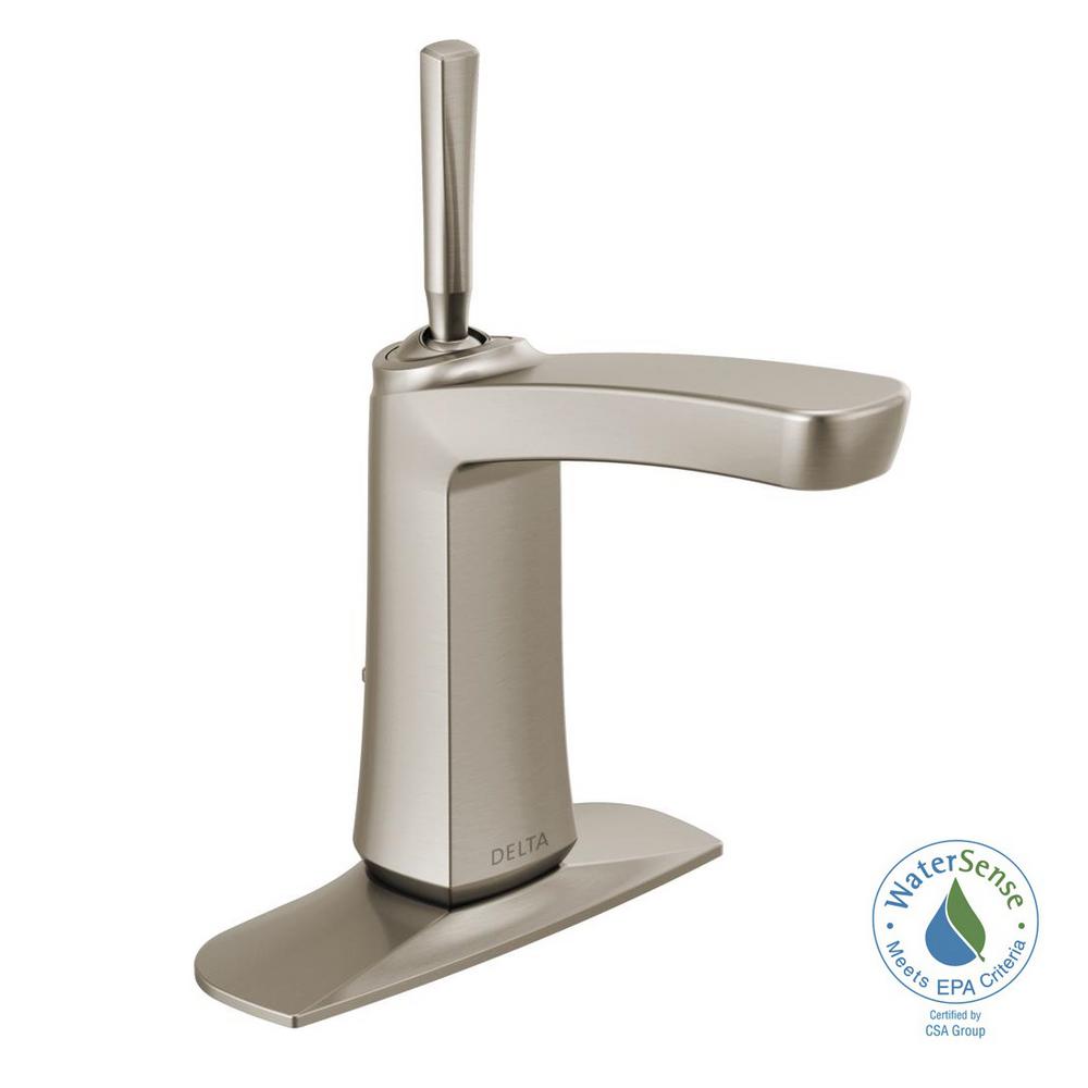 Delta Vesna 4 Centerset Single Handle Bathroom Faucet Brushed