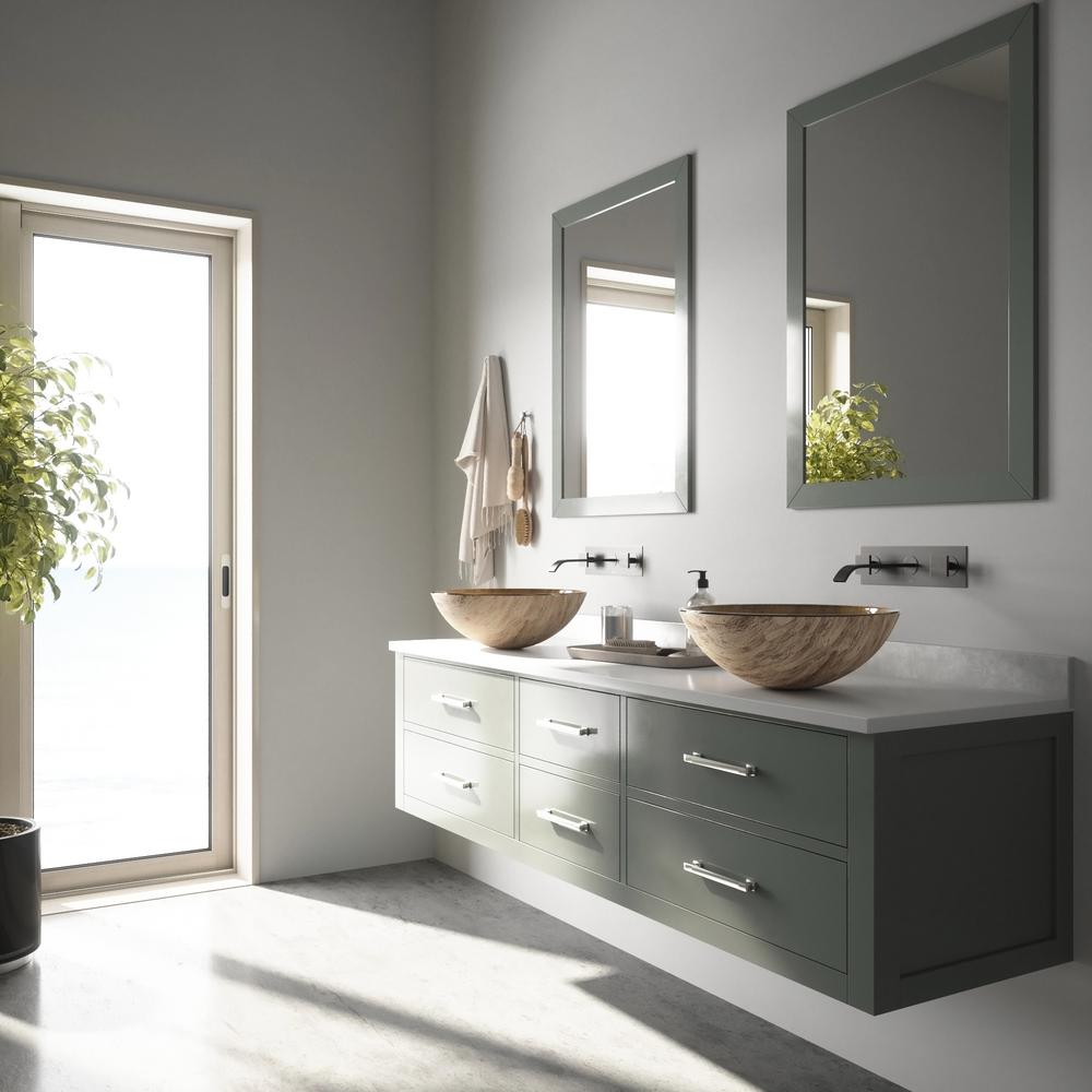 VIGO Amber Sunset Glass Vessel Bathroom Sink & Titus Wall-Mount Faucet Set $153.81 + Free Shipping