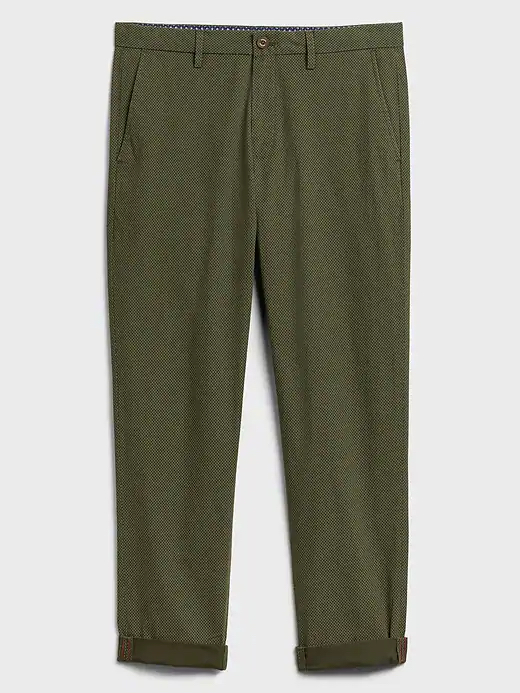 Banana Republic Factory: Men's Summer-Weight Chino, Green (Mason Athletic-Fit or Aiden) $15.30, Tall Graphic Tees $6.80 & More  + FS on $21.25+