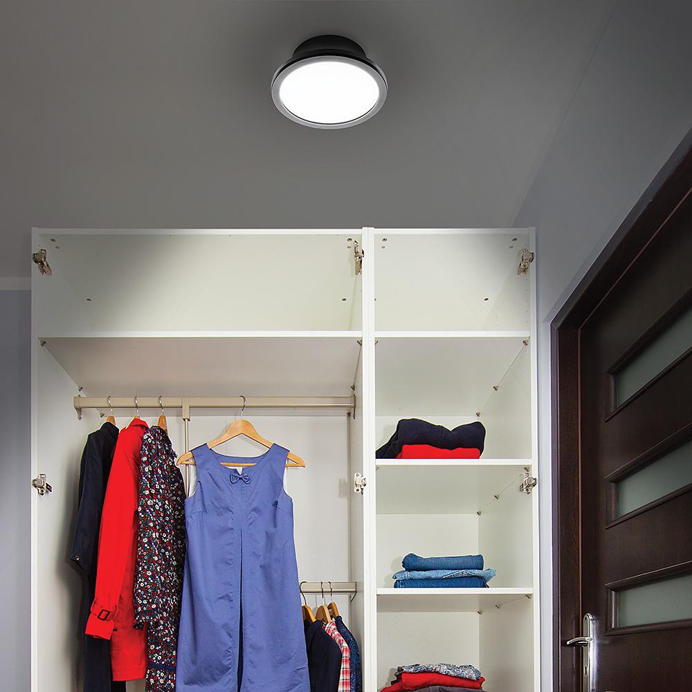 Commercial Electric Spin Light 7 In Matte Black Led Flush Mount Ceiling Light 830 Lumens 4000k Bright White 7 Fs On 45 Slickdeals Net