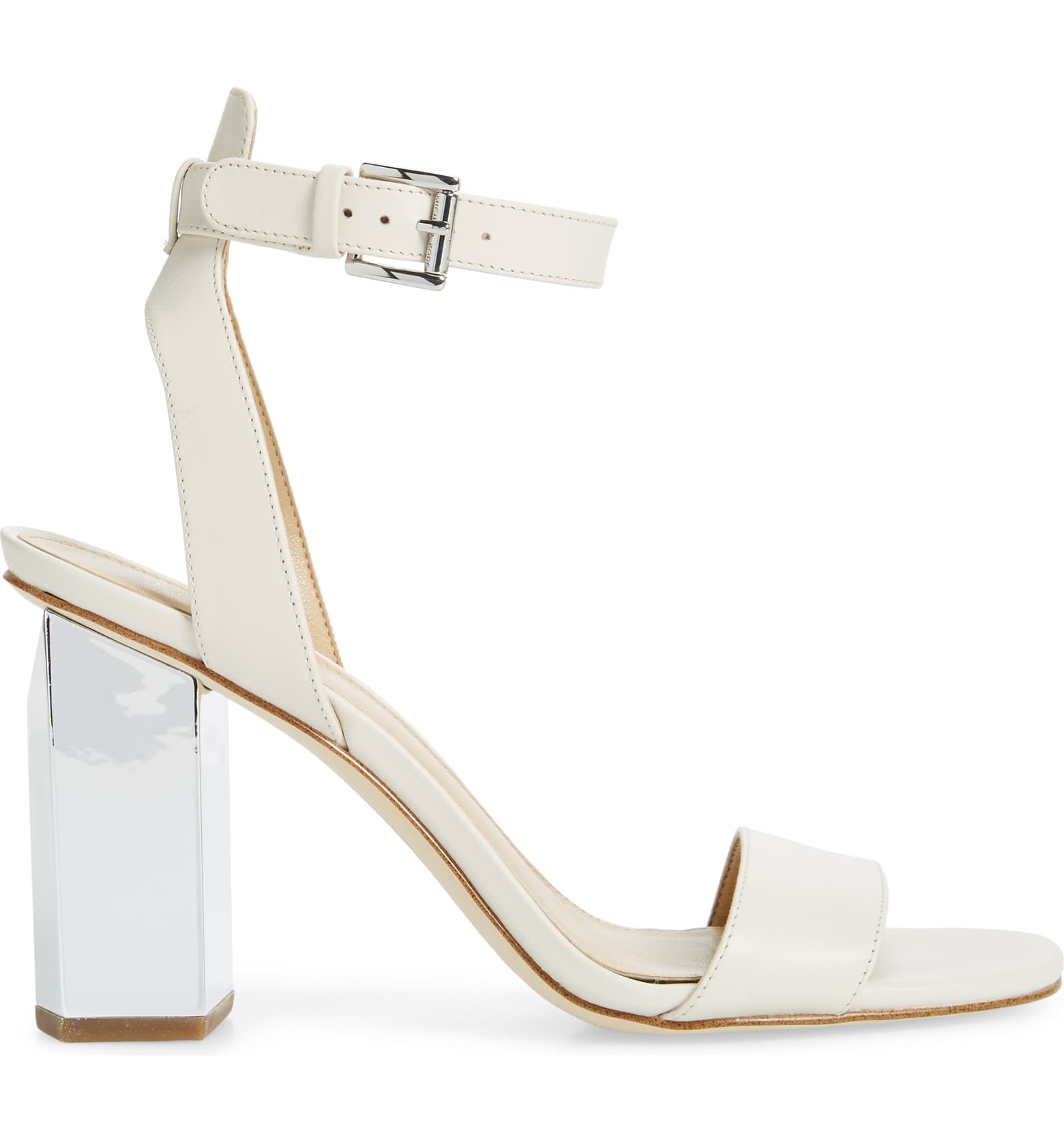 MICHAEL KORS Petra Block Heel Sandal (Light Cream or Black) $37.50 + Free Shipping