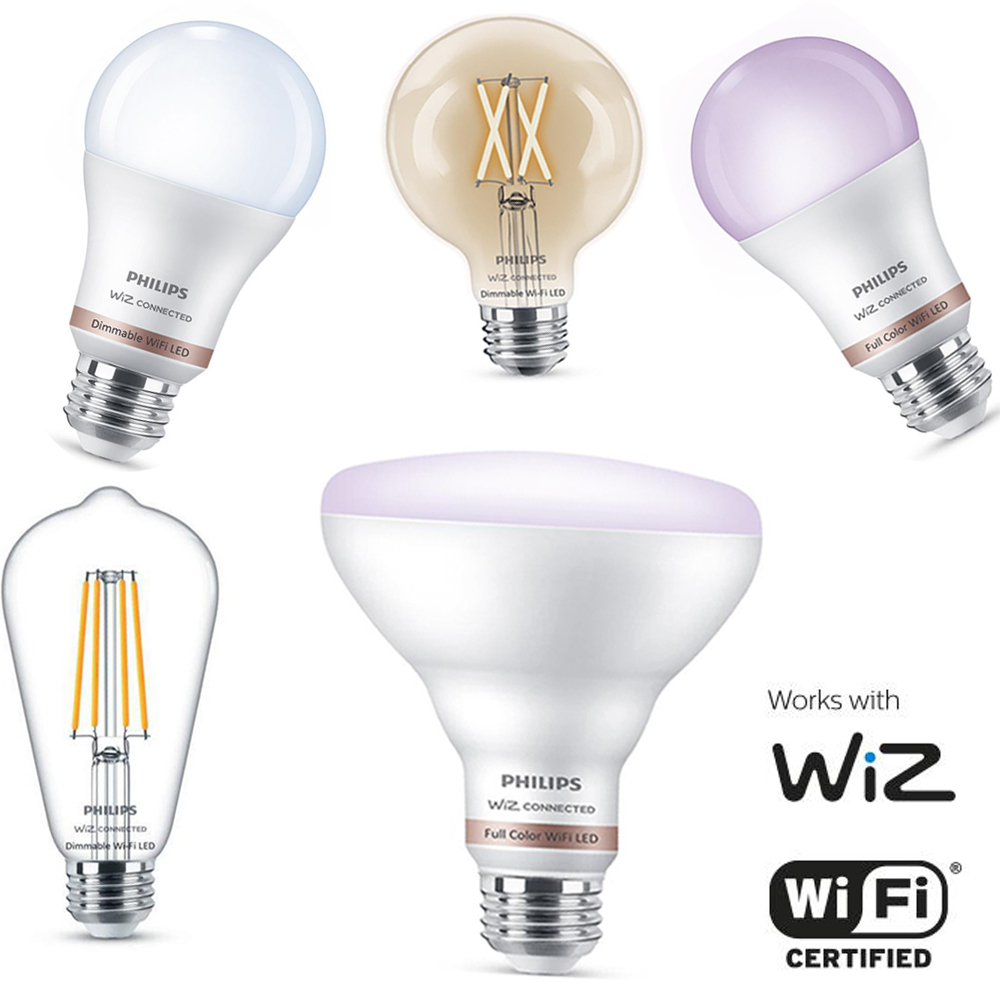 Gloeilampen Philips LED Full Color Wi-Fi WIZ Connected Smart Dimmable