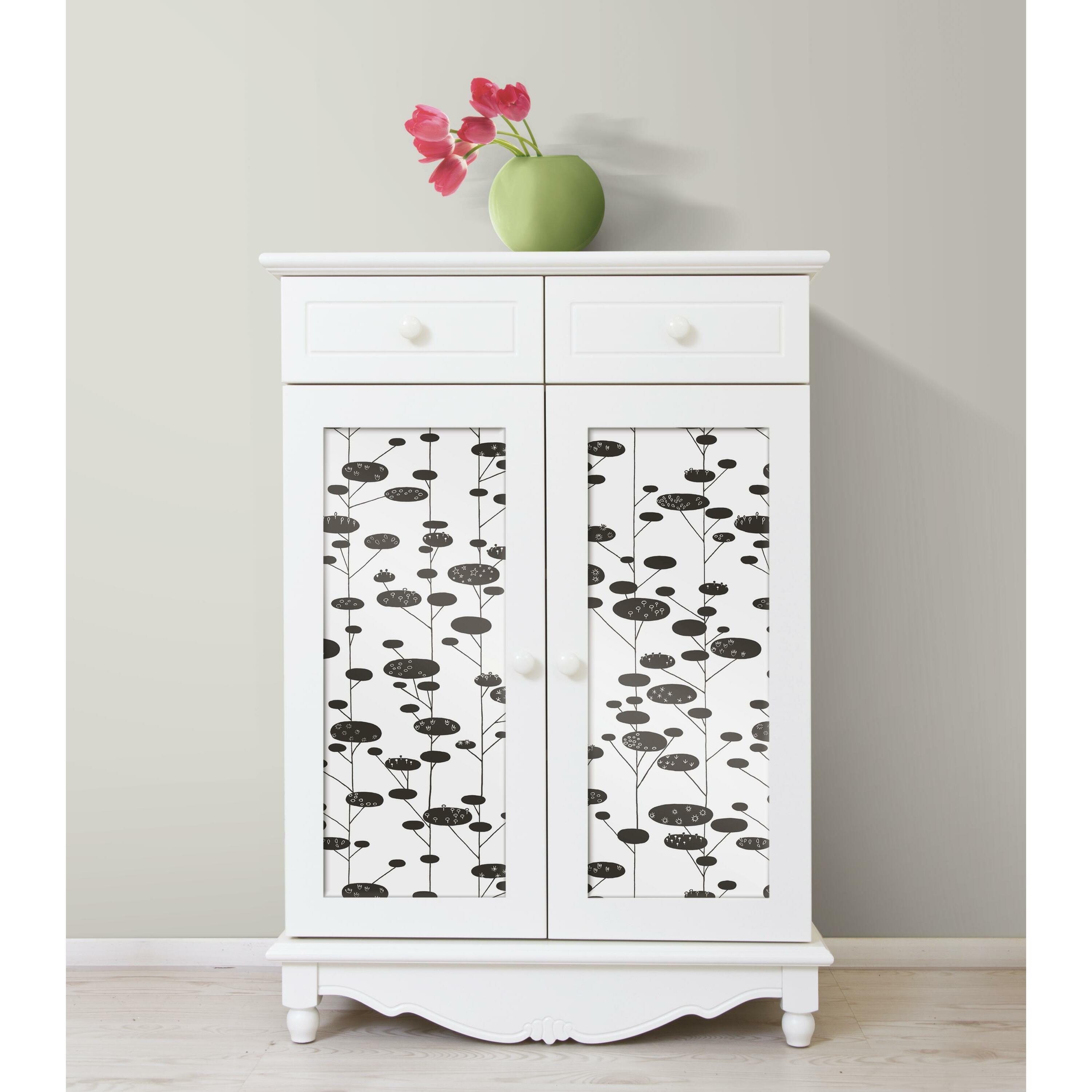 RoomMates Peel & Stick Removable Wallpaper (28.18 sq. ft coverage) Black & White Retro Tree $21.71 & more + FS on $45+