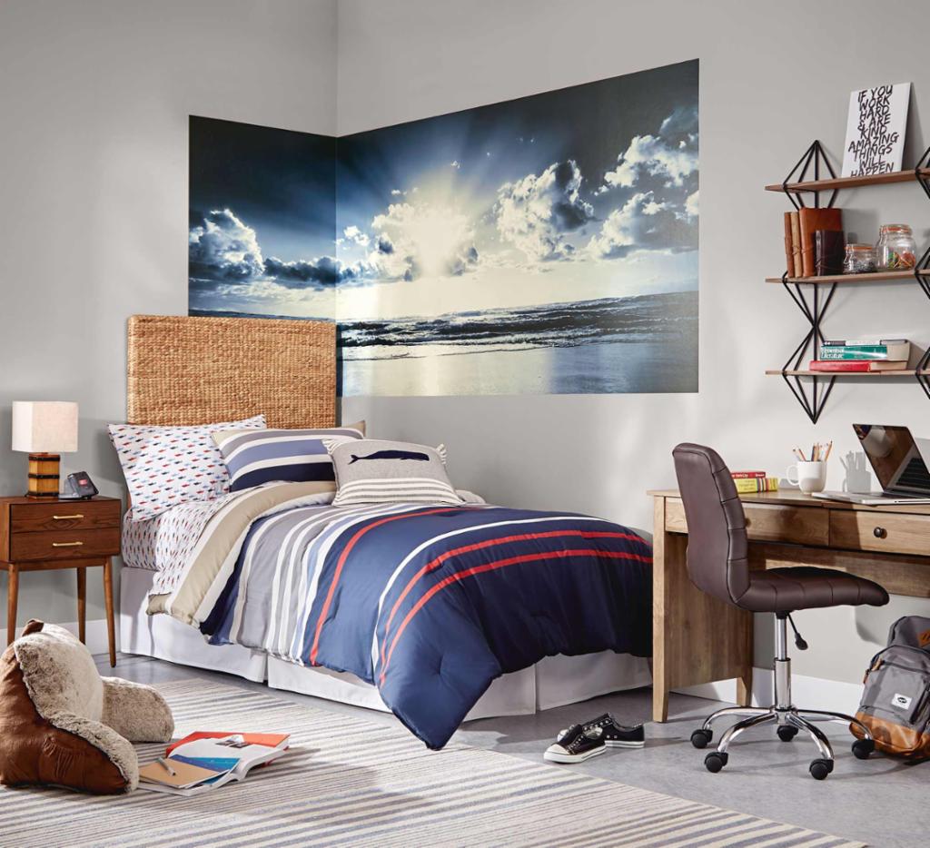 Up to 50% Off Dorm Essentials: ohpopsi Tranquility Panoramic Wall Mural $41, NAUTICA 100% Cotton Quilts or Comforter Sets from $60 and More + FS on $45+