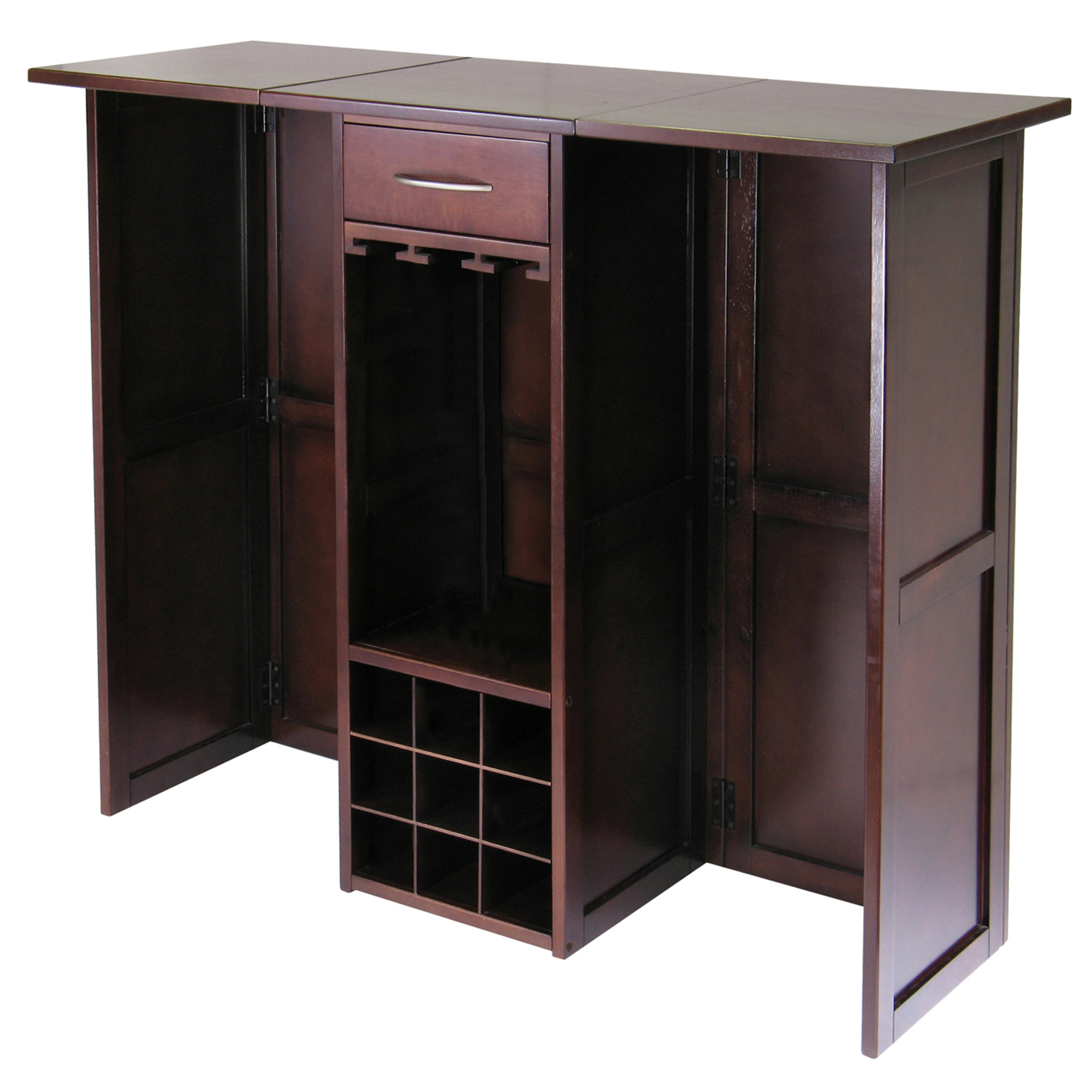 Winsome Newport Wine Bar, Walnut (50 x 40" H) $125.39 + Free Shipping