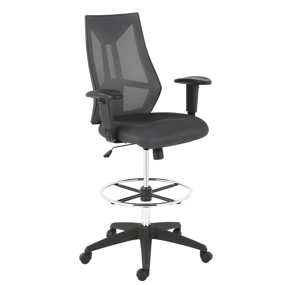 Edgemod Benicia Mesh Drafting Chair Grey 76 84 Free S H