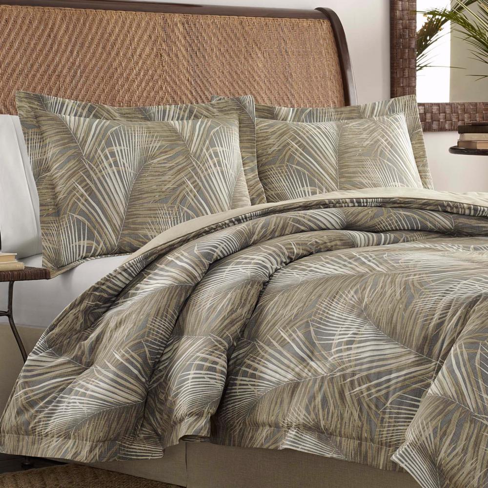 Tommy Bahama 4 Pc King 100 Cotton Comforter Set Raffia Palm In Brown 97 32
