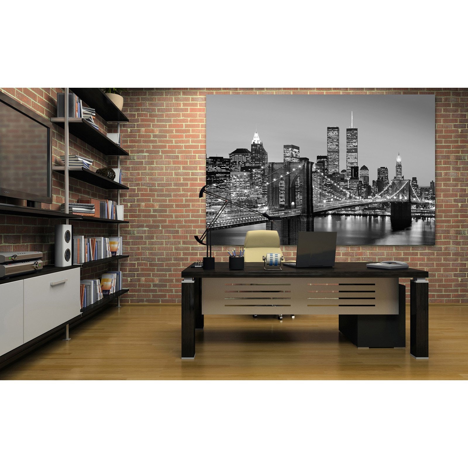 Ideal Decor Manhattan Skyline At Night Wall Mural 5 9 X 3 9 17 53 Fs No damage to painted walls,leaves no sticky residue. slickdeals