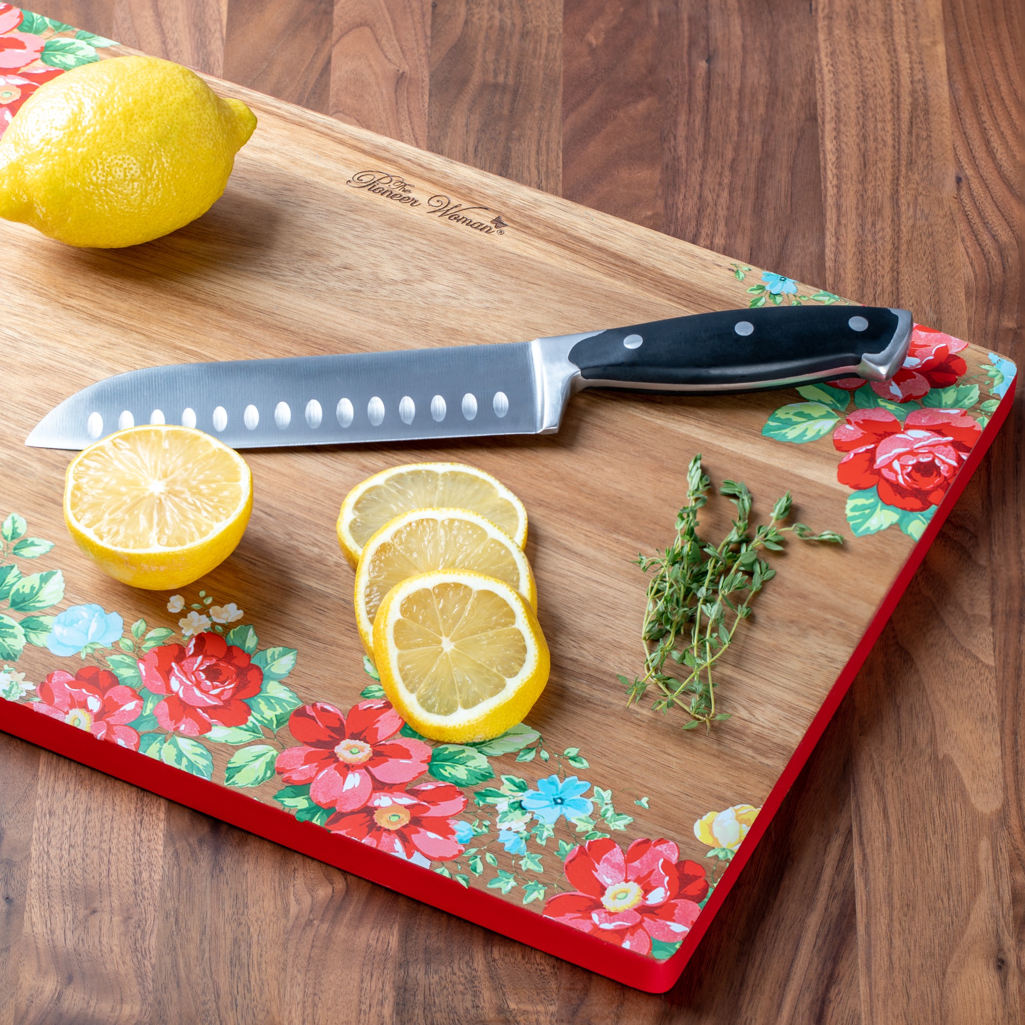 The Pioneer Woman 12" x 18" Acacia Wood Reversible Cutting Board (Spring Floral Print) $16.97 + FS w/ Walmart+ or orders of $35+
