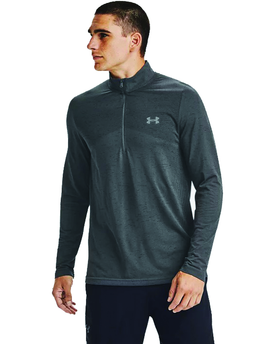 Under Armour Men's Seamless Workout 1/2 Zip (Pitch Gray /Mod Gray) $24.99 + FS w/ Prime