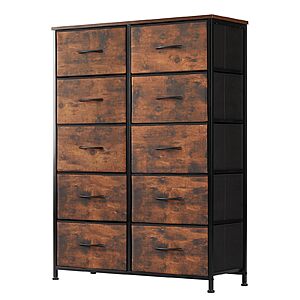 DUMOS 10 Drawer Dresser for Bedroom, Storage Organizer Chest of Drawers $44.99