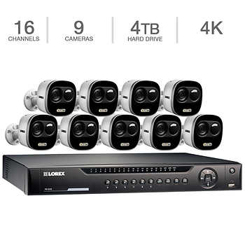 Lorex 16 channel 4K NVR w/4TB HDD 9x 4K "AD" IP POE ...