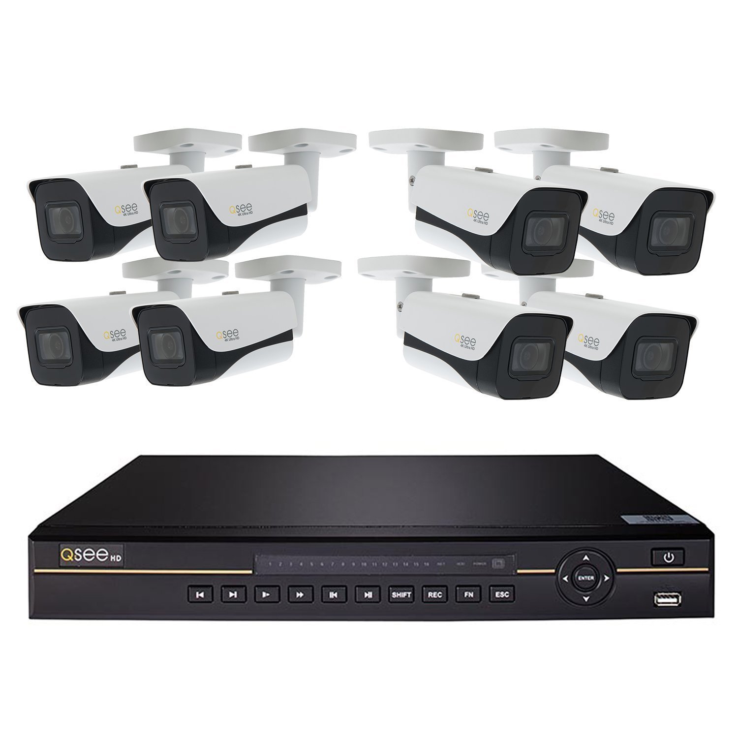 Q-see / Dahua OEM 8-Channel 4K NVR w/ 2TB HDD (8) 4K Ultra HD Bullet Cameras (QCK81-8HF-2) $720