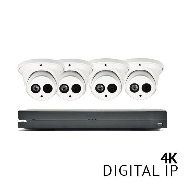 LaView Saturn 8CH 4K NVR with 4x 4K 8MP Turret PoE IP Cameras w/IVS w/o HDD LVS-KN6284H8 $495.20