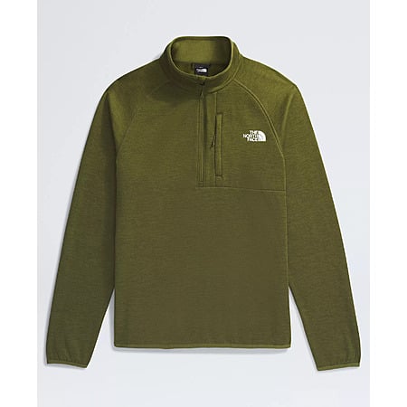 The North Face Men's Canyonlands Half-Zip Fleece Jacket - Forest olive heather $40