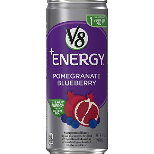 24 count, V8 +Energy, Healthy Energy Drink, Natural Energy from Tea, Pomegranate Blueberry, 8 Ounce Can $12.14