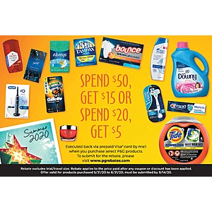 P&G Rebate Offer: Get $15 VISA Gift Card with $50 P&G Purchase - The  PennyWiseMama