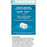 YMMV Targeted promo for Amazon Prime Customer only - Kasa Smart Plug Mini with Energy Monitoring smart home outlet for $0.99