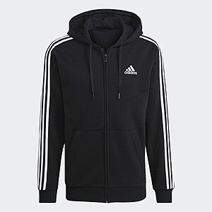 adidas men Essentials Fleece 3-Stripes Full-Zip Hoodie $20 + Free Shipping