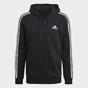 adidas Men's Essentials French Terry 3-Stripes Full-Zip Hoodie (limited sizes) $23 + Free S&H