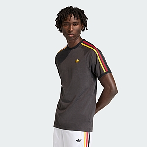 adidas Men's 3-Stripes Tee (Black / Gold) $12 + Free S&H