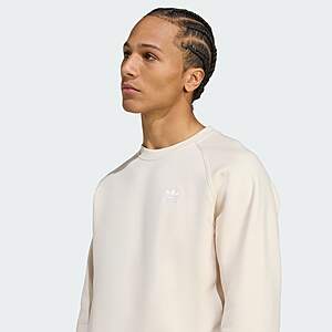 adidas Men's Trefoil Essentials Crew Sweatshirt (White) $16 + Free S&H